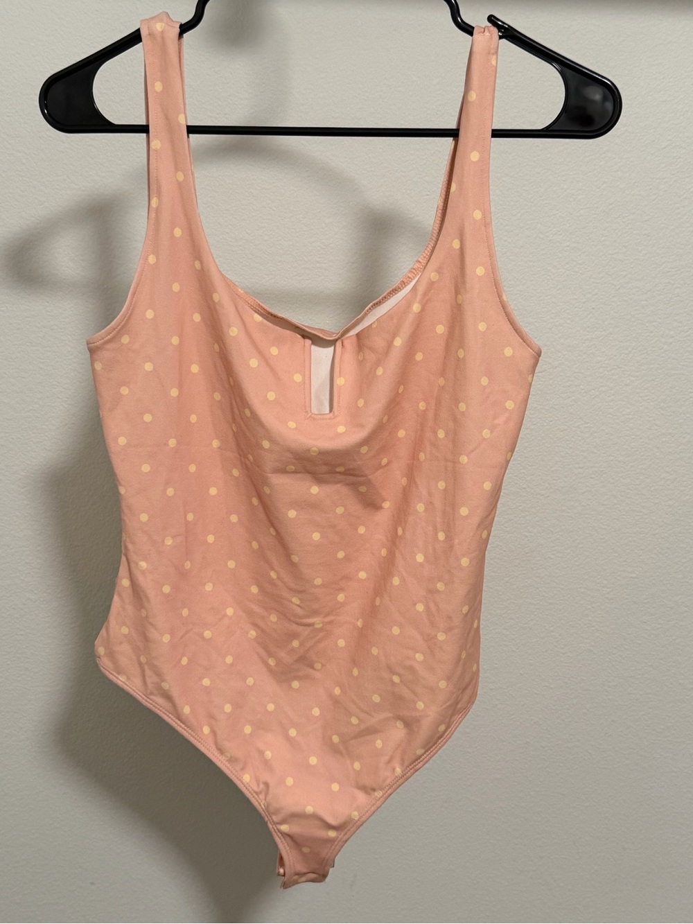 Free People Peach Polka Dot Bodysuit